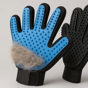 Dual Sided Silicone Pet Grooming Glove Deshedding