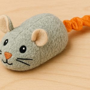 Catnip Filled Plush Mouse Toy with Crinkle Sound