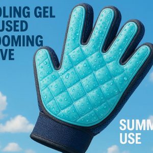 Cooling Gel Infused Grooming Glove Summer Use